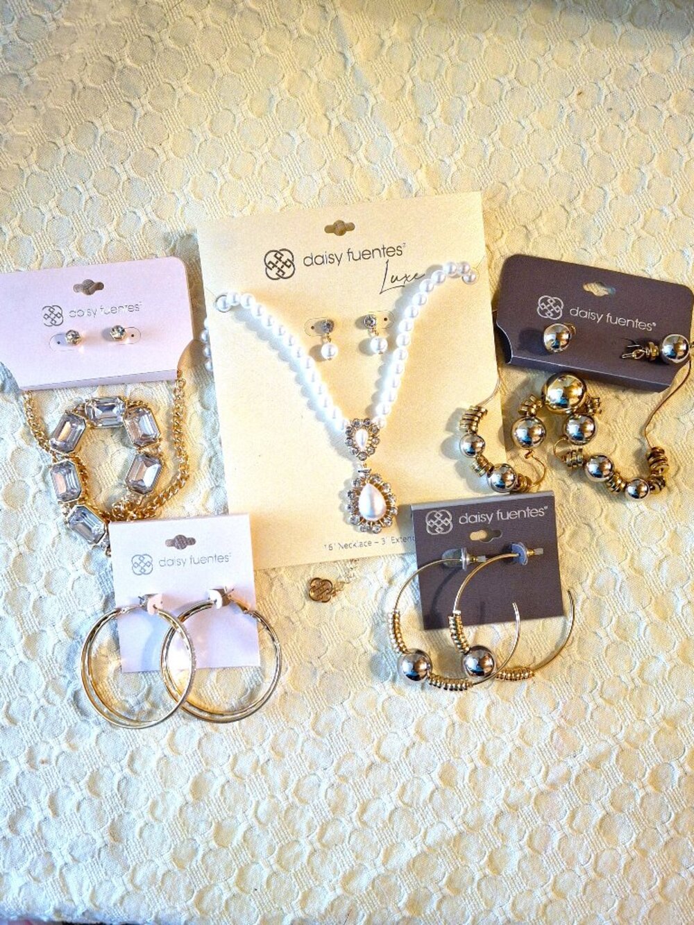 Lot of Five Jewelry Items by Daisy Fuentes NWT Necklaces Earrings